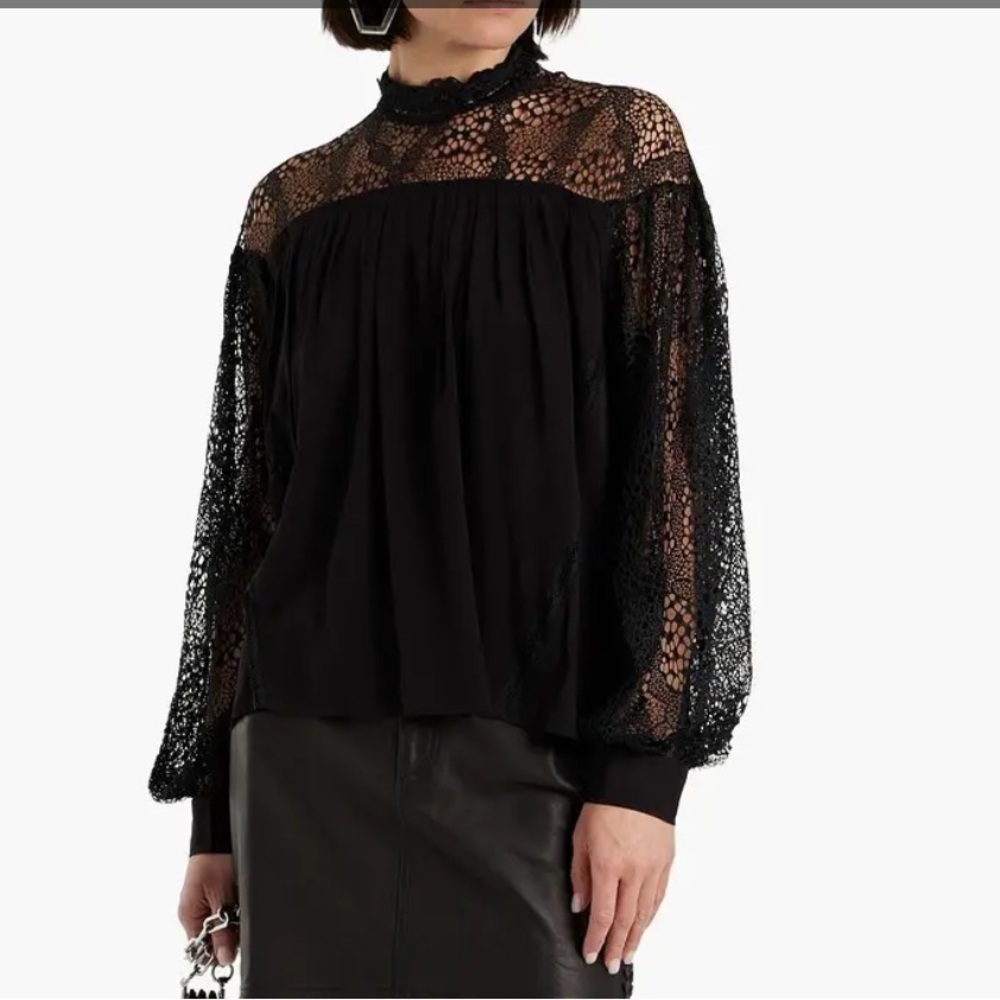 IRO Black Lace Blouse